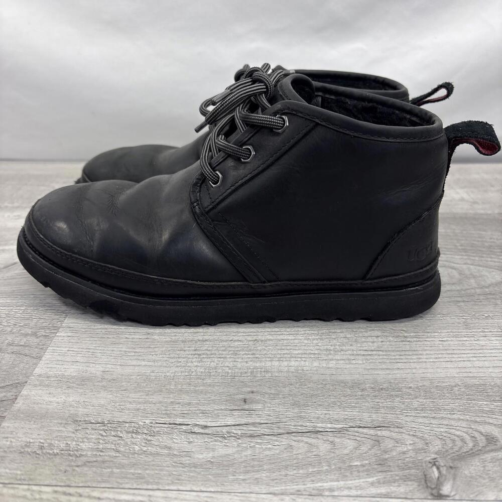 UGG Neumel Weather II Waterproof Black Leather Chukka Boots Size US 11 Men - Picture 5 of 16